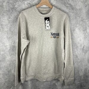 RG To Good Times Crewneck Sweatshirt Vintage Logo Natural Light Beer Large NWT